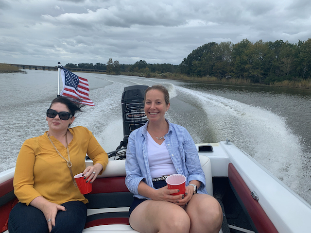 On a boat