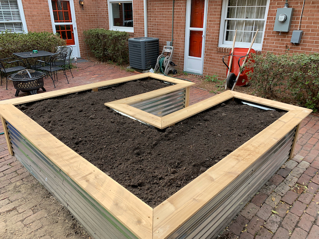 Cedar raised garden bed